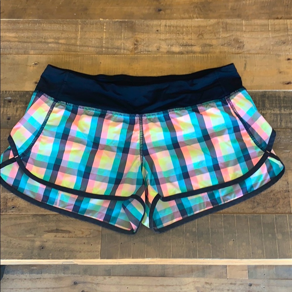 Lululemon Plaid Speed Shorts Size 8